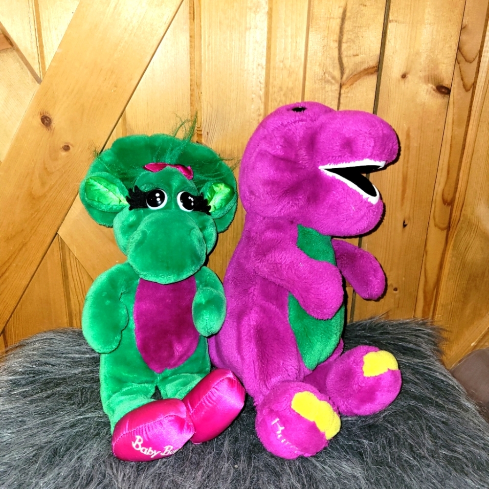 Purple & Green Plush Dinosaur Stuffed Toy - Kids Plush